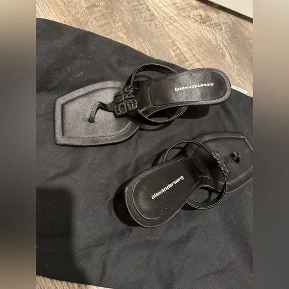 Alexander Wang Black Minimalist Sandals - Picture 10 of 11